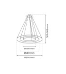 Pendant lamps circles - Milagro HOOP BLACK 93W LED pendant lamp ML1543 - product 6