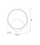 Ring wall lamps - Milagro Wall lamp HOOP GOLD 7W LED ML1544 - product 5