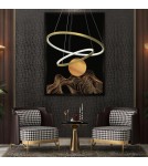 Pendant lamps circles - Milagro HOOP GOLD 51W LED pendant lamp ML1546 - product 3