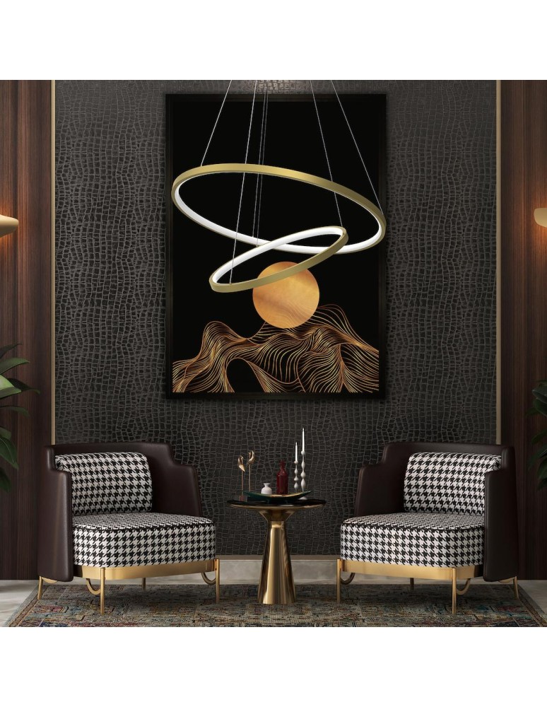 Pendant lamps circles - Milagro HOOP GOLD 51W LED pendant lamp ML1546 - product kolory-swiatla.pl 3
