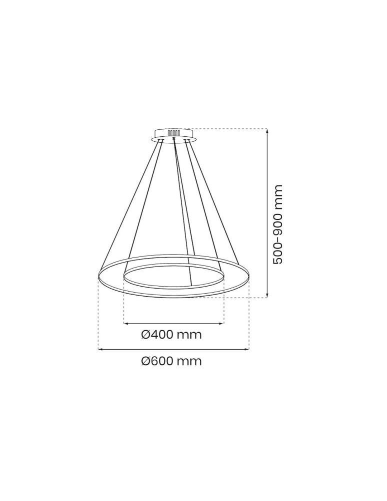 Pendant lamps circles - Milagro HOOP GOLD 51W LED pendant lamp ML1546 - product kolory-swiatla.pl 5