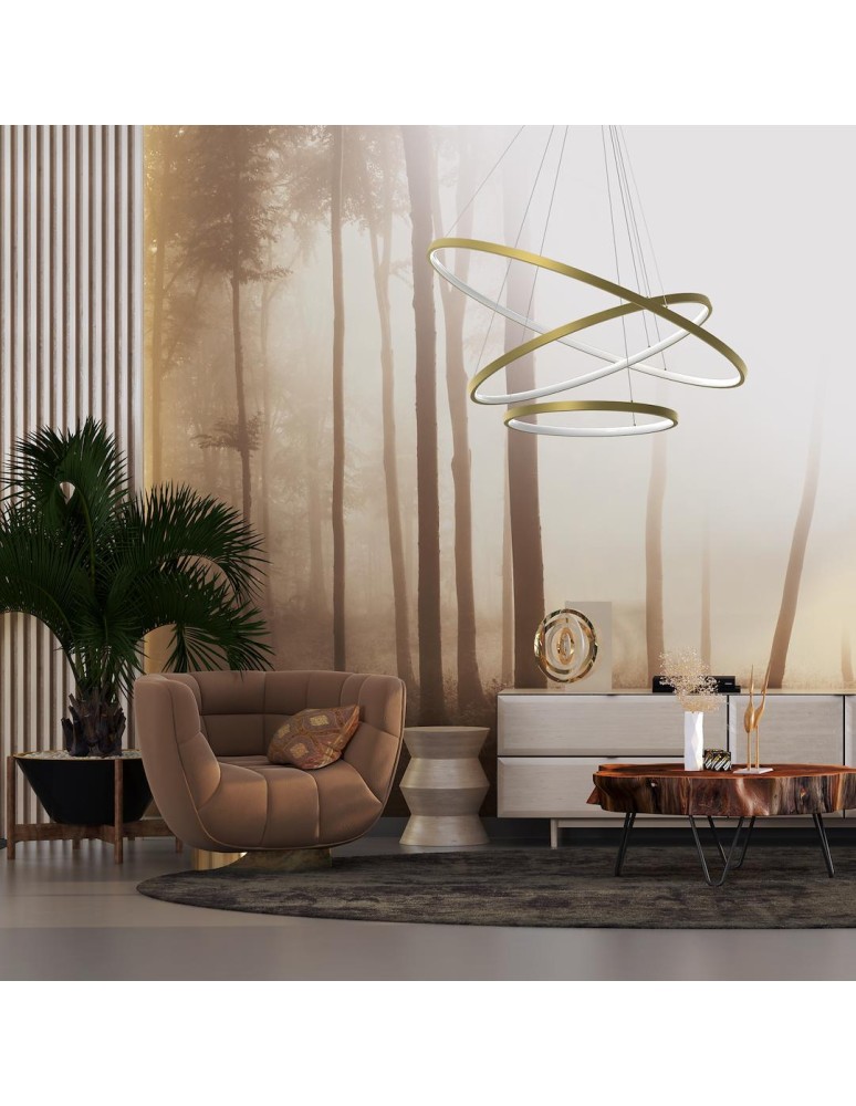 Pendant lamps circles - Milagro HOOP GOLD 93W LED pendant lamp ML1547 - product kolory-swiatla.pl 3