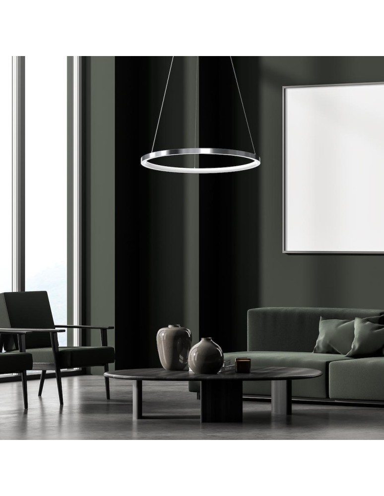 Pendant lamps circles - Milagro HOOP CHROME 27W LED pendant lamp ML1549 - product kolory-swiatla.pl 4