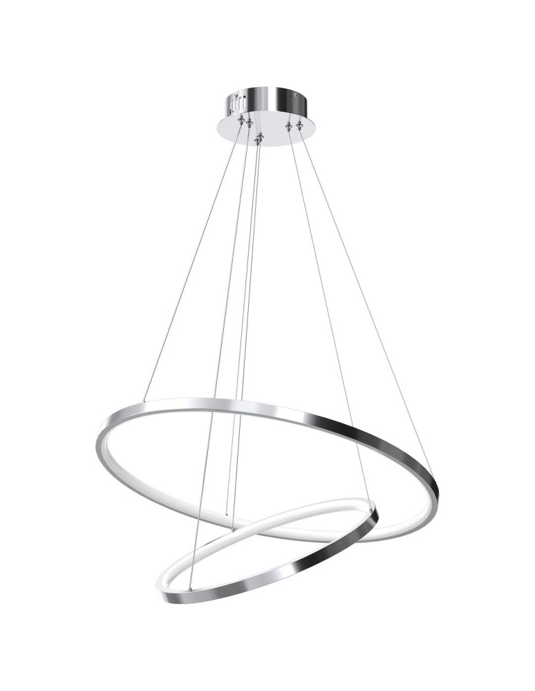 Pendant lamps circles - Milagro HOOP CHROME 51W LED pendant lamp ML1550 - product kolory-swiatla.pl 1