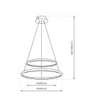 Milagro Lampa wisząca HOOP CHROME 51W LED ML1550