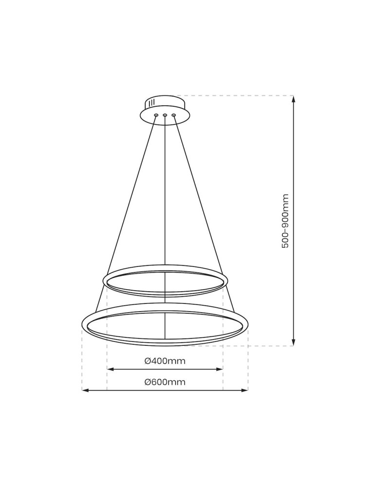Milagro Lampa wisząca HOOP CHROME 51W LED ML1550