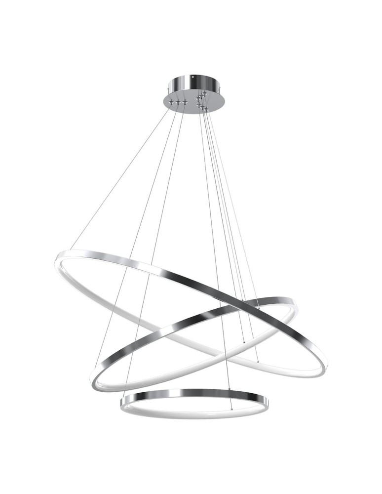 Pendant lamps circles - Milagro HOOP CHROME 93W LED pendant lamp ML1551 - product kolory-swiatla.pl 1
