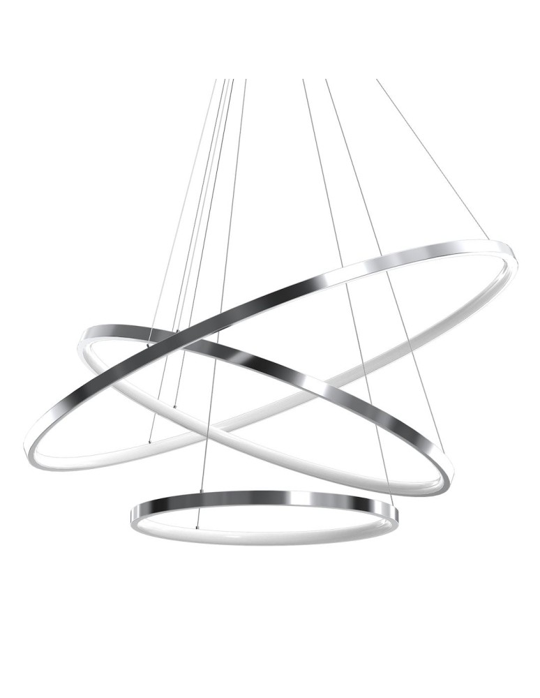 Pendant lamps circles - Milagro HOOP CHROME 93W LED pendant lamp ML1551 - product kolory-swiatla.pl 2