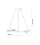 Pendant lamps circles - Milagro LORENZO 35W LED 4000K pendant lamp ML1583 - product 5