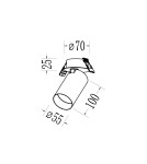 Recessed ceiling spotlights - Milagro Hero Spot Flush Mounting Black 1xGU10 ML1694 - product 5