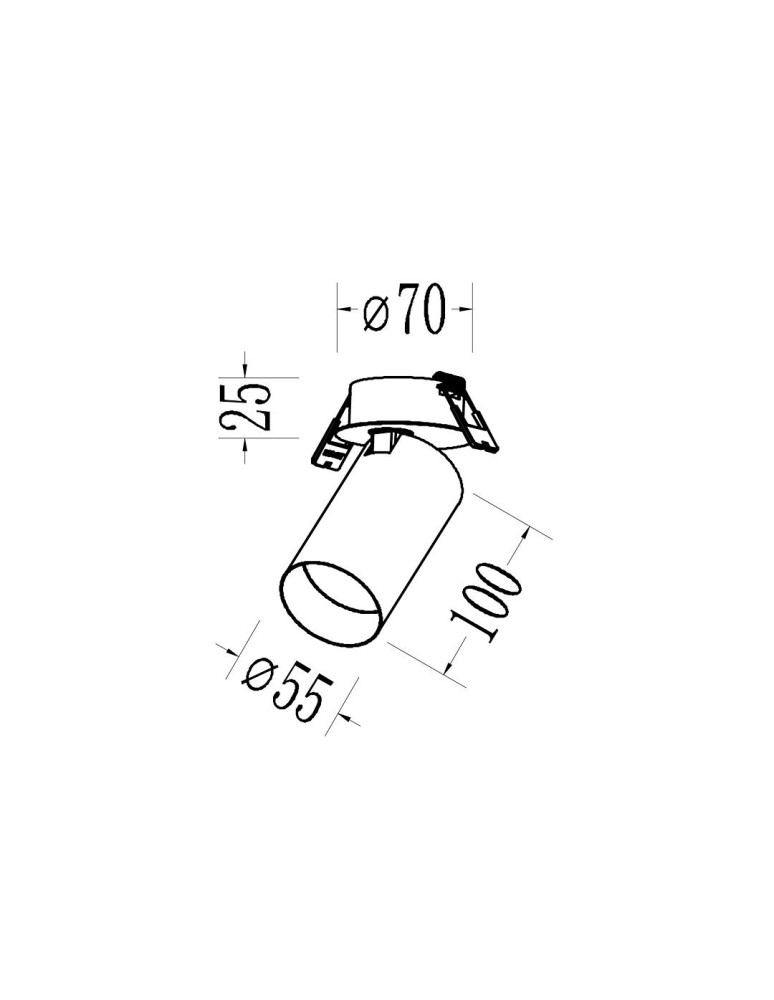 Recessed ceiling spotlights - Milagro Hero Spot Flush Mounting Black 1xGU10 ML1694 - product kolory-swiatla.pl 5