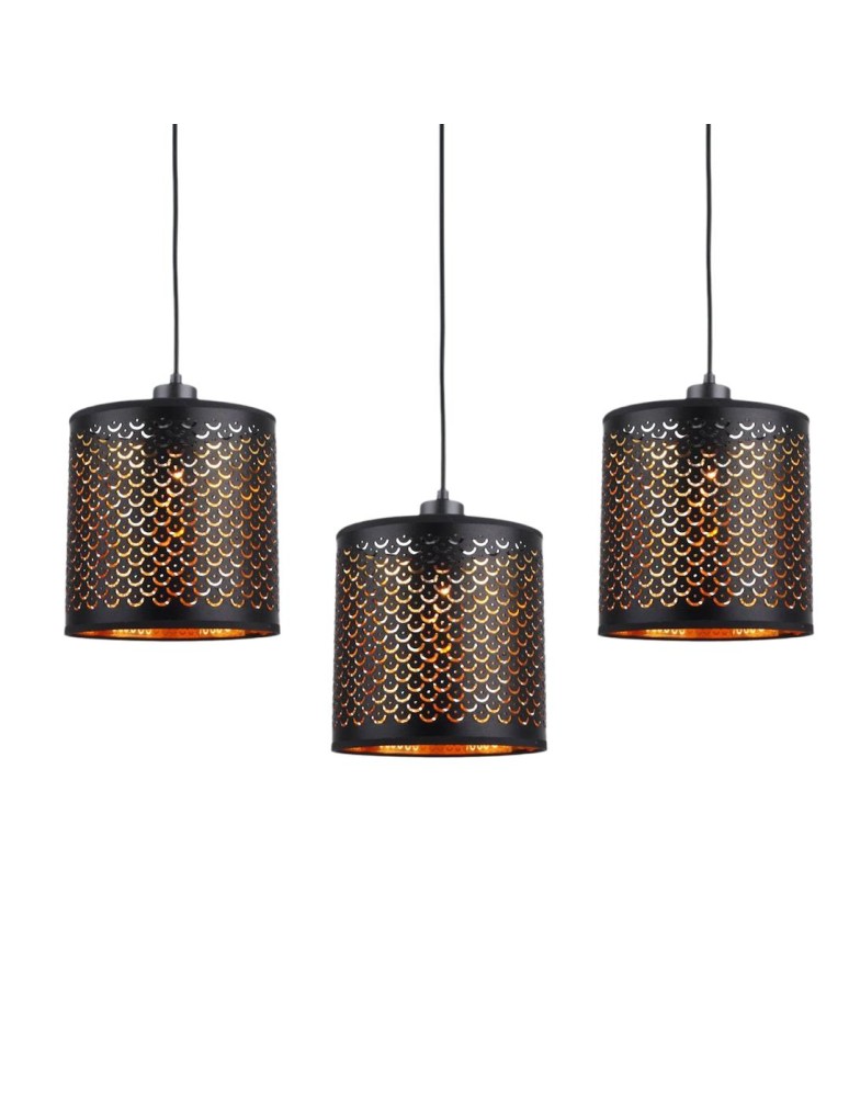Pendant lamps on a strip - Milagro MORGAN 3xE27 pendant lamp ML1801 - product kolory-swiatla.pl 2