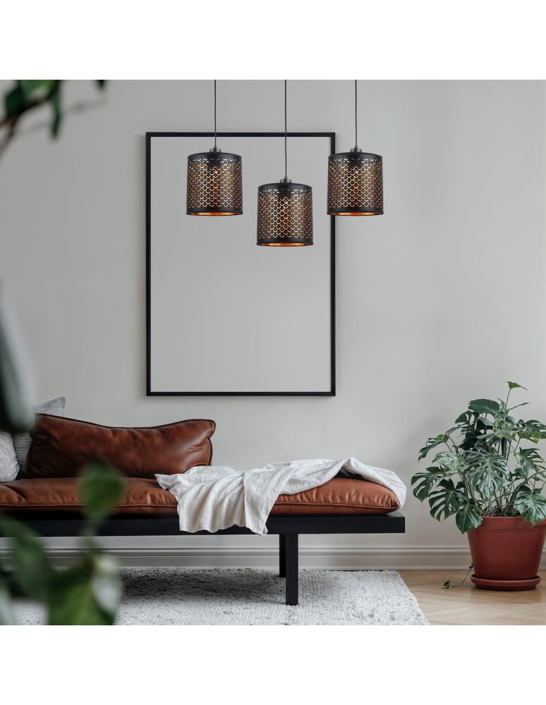 Pendant lamps on a strip - Milagro MORGAN 3xE27 pendant lamp ML1801 - product kolory-swiatla.pl 4