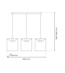 Pendant lamps on a strip - Milagro MORGAN 3xE27 pendant lamp ML1801 - product 5