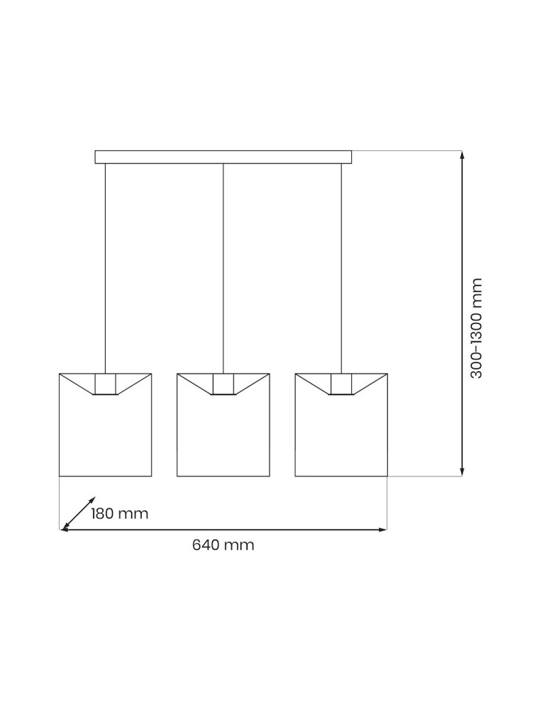 Pendant lamps on a strip - Milagro MORGAN 3xE27 pendant lamp ML1801 - product kolory-swiatla.pl 5