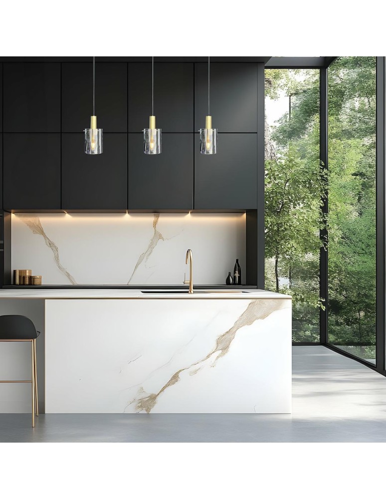 Single pendant lamps - Milagro Arcadia Gold 1xE27 pendant lamp ML1816 - product kolory-swiatla.pl 3