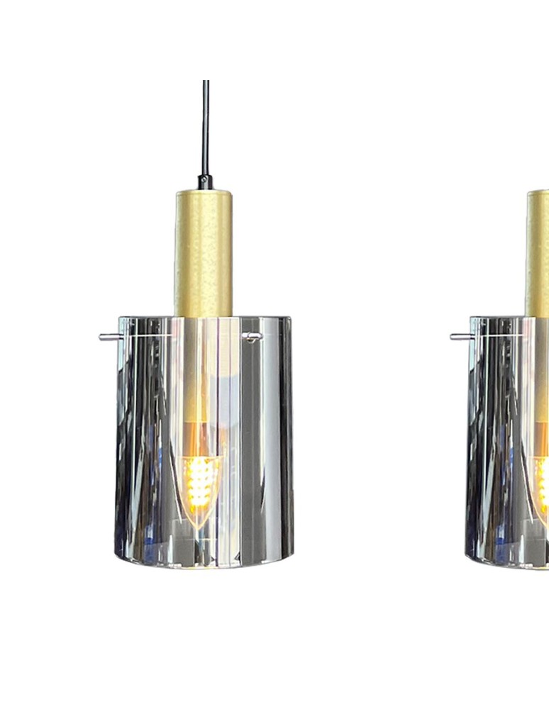 Pendant lamps on a strip - Milagro Arcadia Gold 3xE27 pendant lamp ML1817 - product kolory-swiatla.pl 2