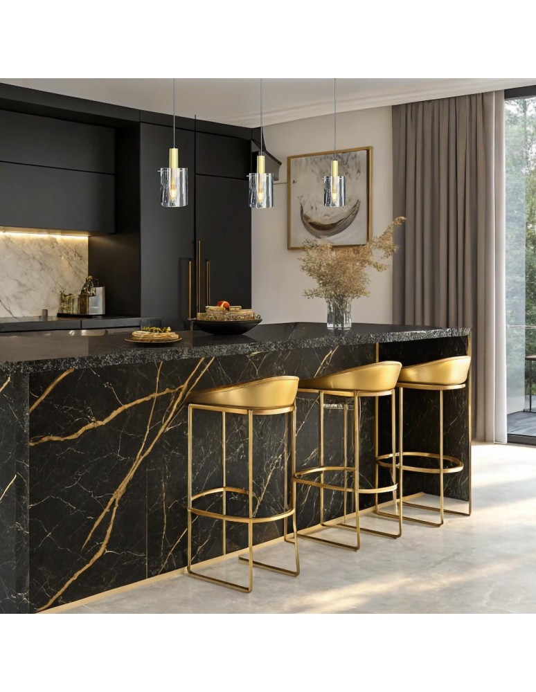 Pendant lamps on a strip - Milagro Arcadia Gold 3xE27 pendant lamp ML1817 - product kolory-swiatla.pl 4