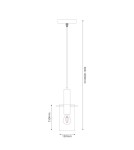 Single pendant lamps - Milagro Arcadia Black 1xE27 pendant lamp ML1818 - product 5