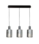 Pendant lamps on a strip - Milagro Arcadia Black 3xE27 pendant lamp ML1819 - product 1