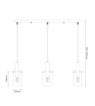 Pendant lamps on a strip - Milagro Arcadia Black 3xE27 pendant lamp ML1819 - product 5