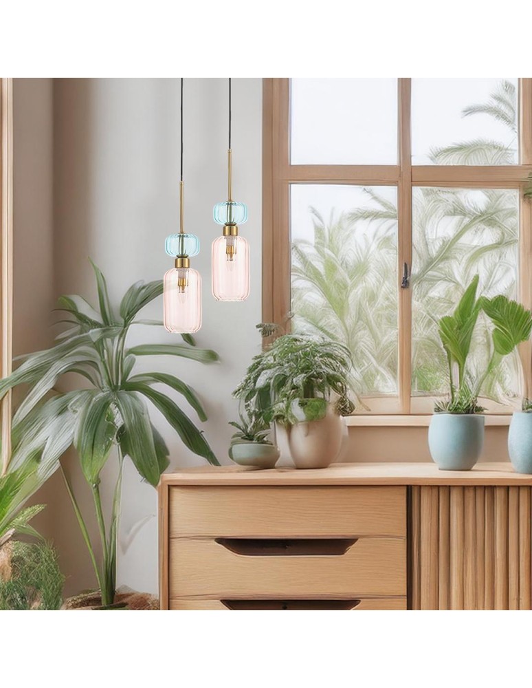 Single pendant lamps - Milagro MOLLY PINK 1xE14 pendant lamp ML1822 - product kolory-swiatla.pl 5