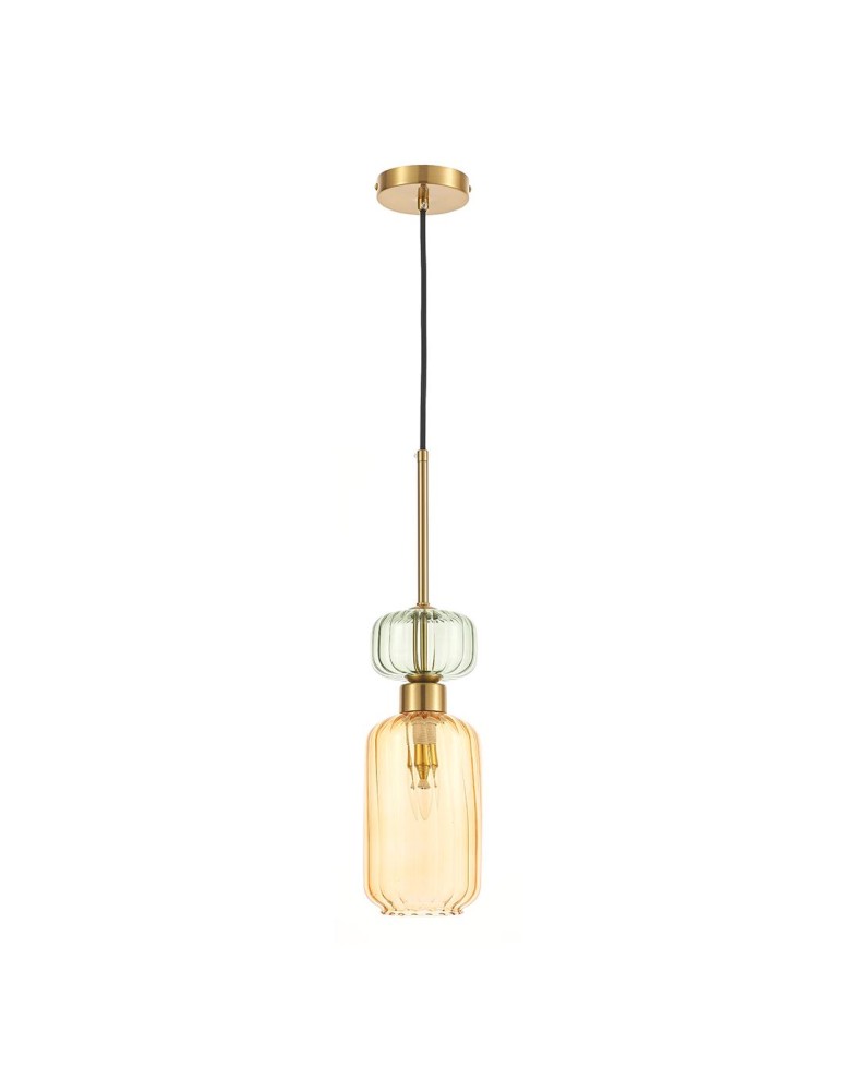 Single pendant lamps - Milagro MOLLY AMBER 1xE14 pendant lamp ML1823 - product kolory-swiatla.pl 1