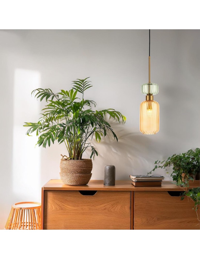 Single pendant lamps - Milagro MOLLY AMBER 1xE14 pendant lamp ML1823 - product kolory-swiatla.pl 4