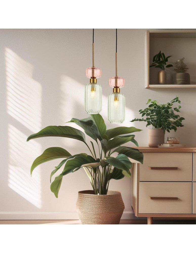 Single pendant lamps - Milagro MOLLY GREEN 1xE14 pendant lamp ML1824 - product kolory-swiatla.pl 4