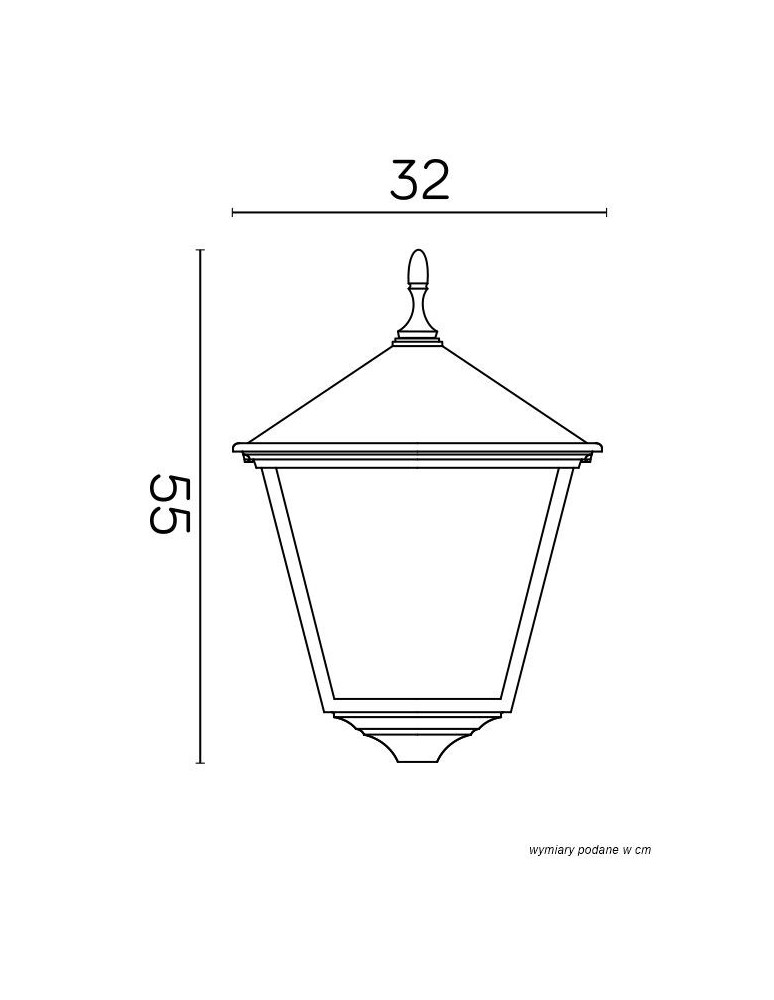 Shades for outdoor lamps - SU-MA RETRO MAXI KWADRAT K 1018 BD KW Lampshade - product kolory-swiatla.pl 3