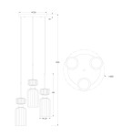 Milagro Lampa wisząca MOLLY 3xE14 ML1825