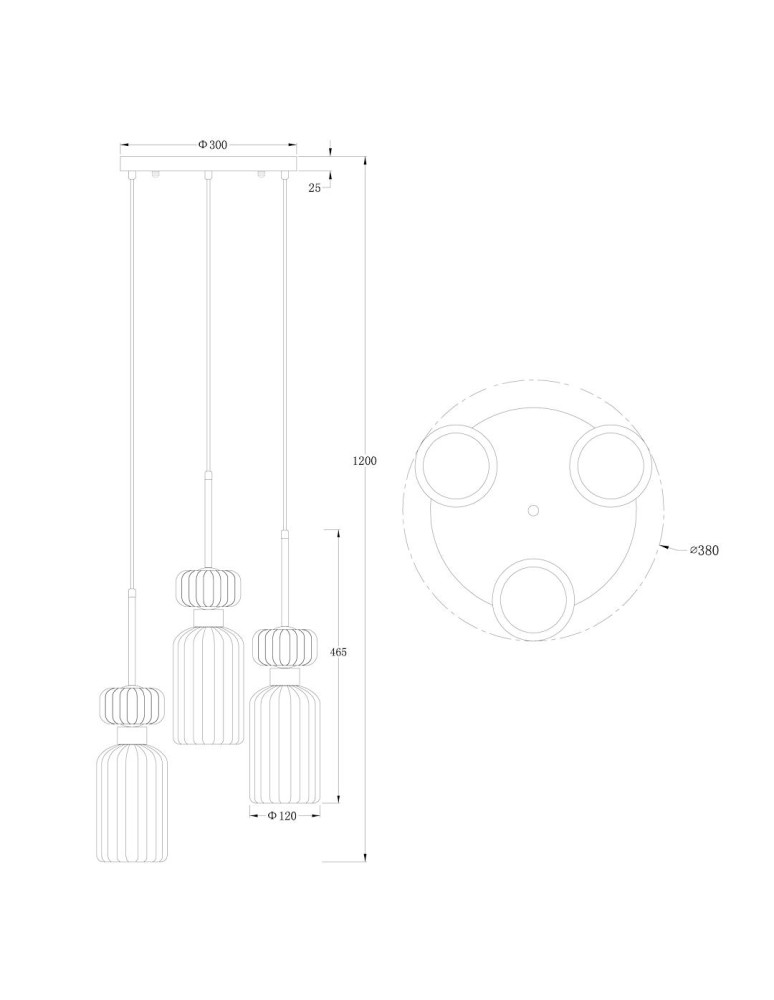 Triple pendant lamps - Milagro MOLLY 3xE14 pendant lamp ML1825 - product kolory-swiatla.pl 7