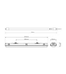 Lighting beams - Eko-Light KIT 2x120cm HERMETIC LED LIGHTING + 2x LED 18W 120CM 3000K EKH2339 - product 6