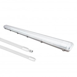 Eko-Light ZESTAW OPRAWA HERMETYCZNA 2x120cm POD ŚWIETLÓWKĘ LED + 2x ŚWIETLÓWKI LED 18W 120CM 4000K EKH2340