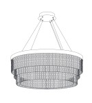 Glamour pendant lamps - Step Into Design GLORIA LED crystal pendant lamp 60 cm gold ST-DL8511 - product 9