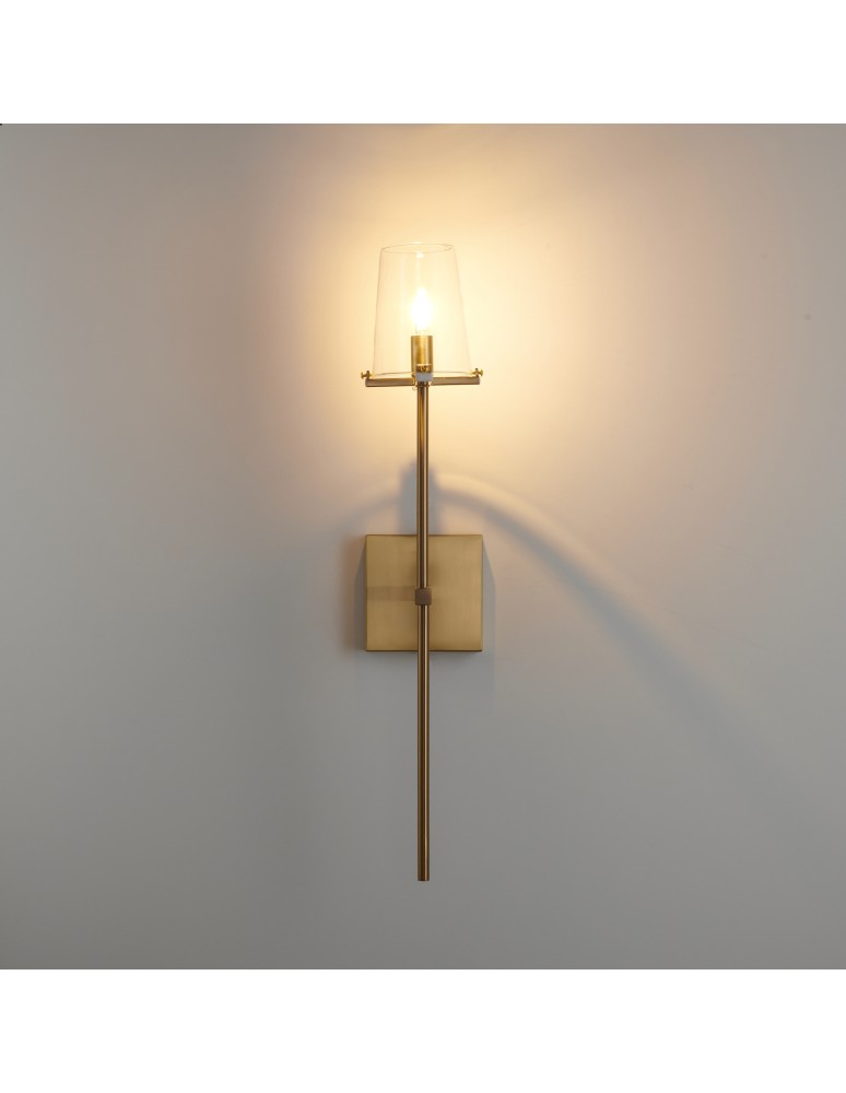 Wall lamps with lampshade - Step Into Design CLASSICO wall lamp gold glass shade 62 cm ST-DL8502 gold - product kolory-swiatla.pl 3