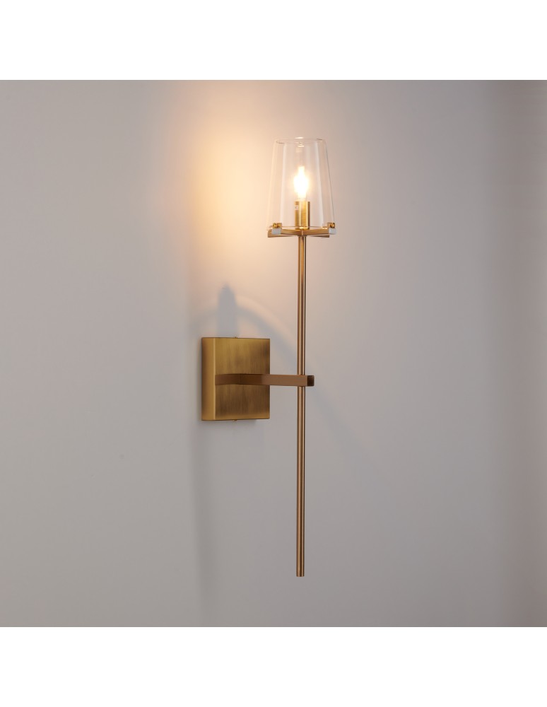 Wall lamps with lampshade - Step Into Design CLASSICO wall lamp gold glass shade 62 cm ST-DL8502 gold - product kolory-swiatla.pl 6