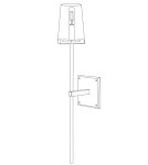 Wall lamps with lampshade - Step Into Design CLASSICO wall lamp gold glass shade 62 cm ST-DL8502 gold - product 8