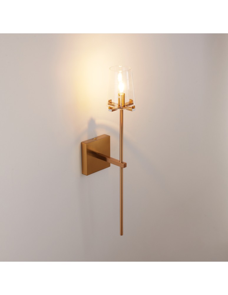 Wall lamps with lampshade - Step Into Design CLASSICO wall lamp gold glass shade 62 cm ST-DL8502 gold - product kolory-swiatla.pl 9