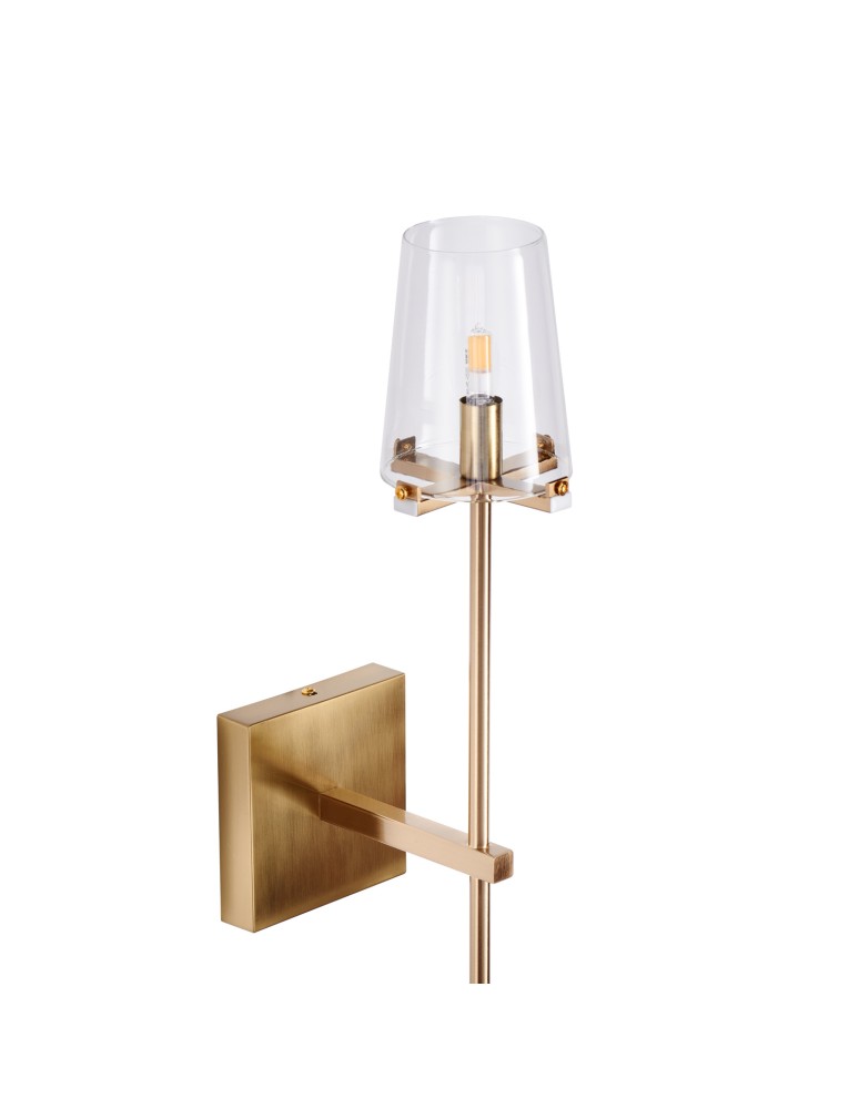 Wall lamps with lampshade - Step Into Design CLASSICO wall lamp gold glass shade 62 cm ST-DL8502 gold - product kolory-swiatla.pl 10