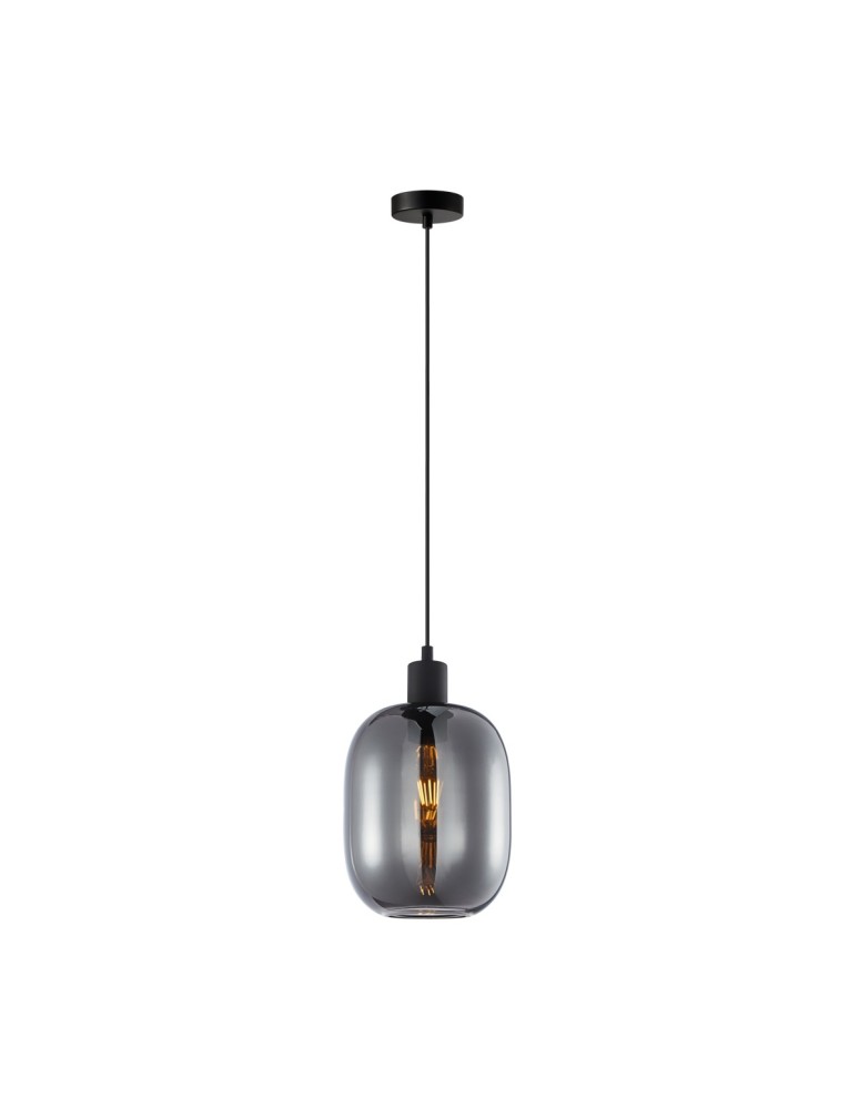 Single pendant lamps - ITALUX Talia Pendant 1xE27 40W Smoky Black PND-36479A-1-BK-SG - product kolory-swiatla.pl 1