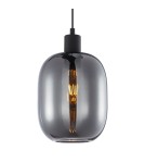 Single pendant lamps - ITALUX Talia Pendant 1xE27 40W Smoky Black PND-36479A-1-BK-SG - product 3