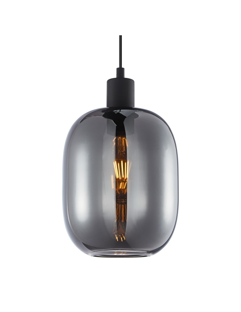 Single pendant lamps - ITALUX Talia Pendant 1xE27 40W Smoky Black PND-36479A-1-BK-SG - product kolory-swiatla.pl 3