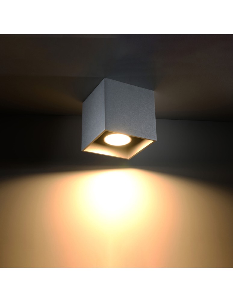 Ceiling lamps - Sollux Plafond QUAD 1 gray SL.0024 - product kolory-swiatla.pl 3