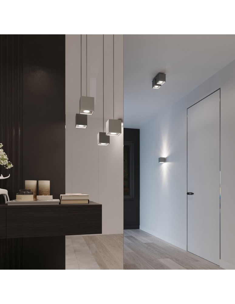 Ceiling lamps - Sollux Plafond QUAD 1 gray SL.0024 - product kolory-swiatla.pl 9