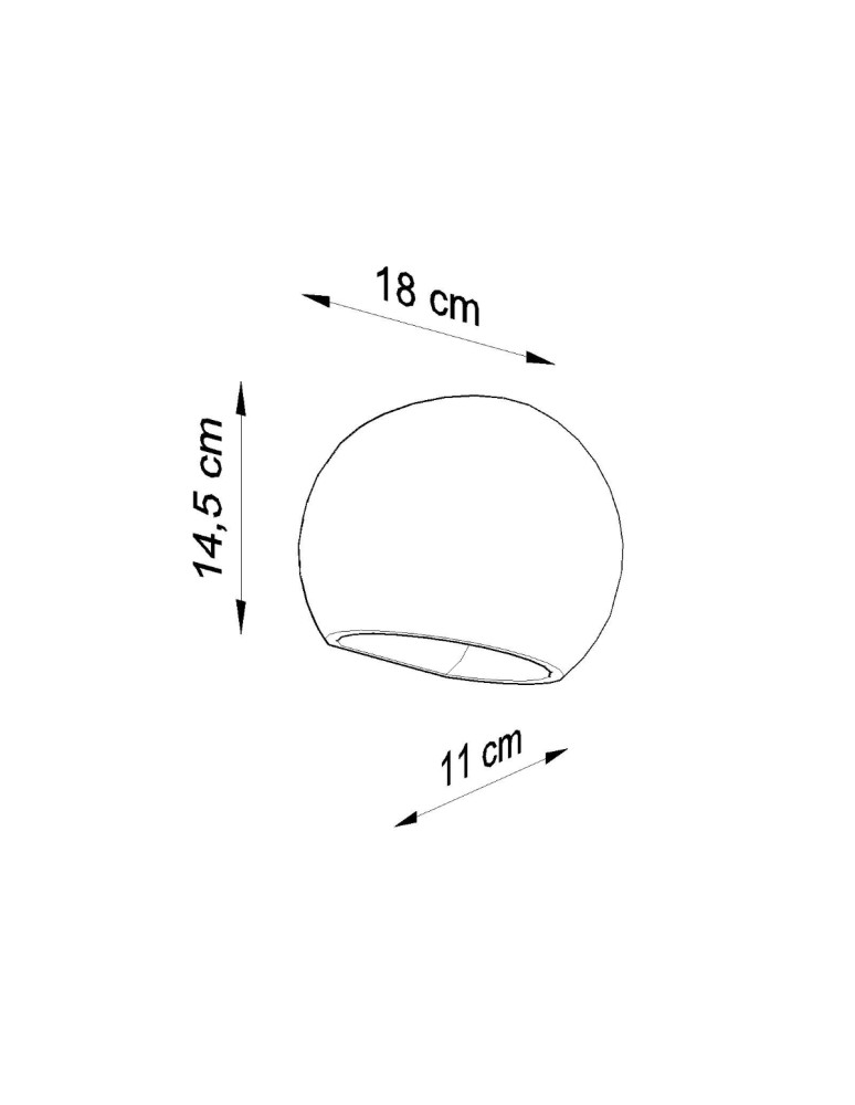 Wall lamps - Sollux GLOBE ceramic wall lamp SL.0032 - product kolory-swiatla.pl 5