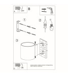 Wall lamps - Sollux Wall lamp ORBIS 1 black SL.0048 - product 8