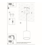 Sollux Lampa wisząca ORBIS 1 szary SL.0052