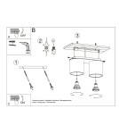 Ceiling lamps - Sollux Plafond ORBIS 2 black SL.0054 - product 6