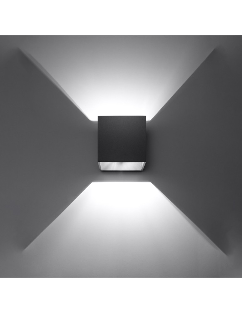Wall lamps - Sollux Wall lamp QUAD 1 black SL.0057 - product kolory-swiatla.pl 3